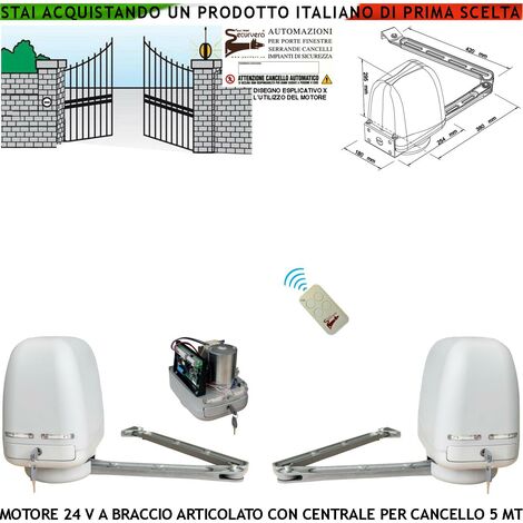 Cancello Elettrico Metri Motori Braccio Articolato Ante Battenti Da