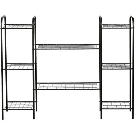 Scaffale Portapiante Alkmaar Mobile Espositore In Metallo Nero Con