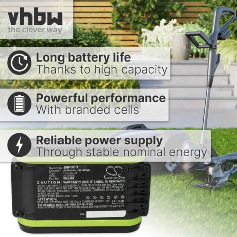 Vhbw Replacement Battery Compatible With Worx Wr E Wr E Wr E