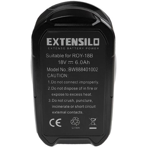 Extensilo X Replacement Battery Compatible With Ryobi Zrp Electric