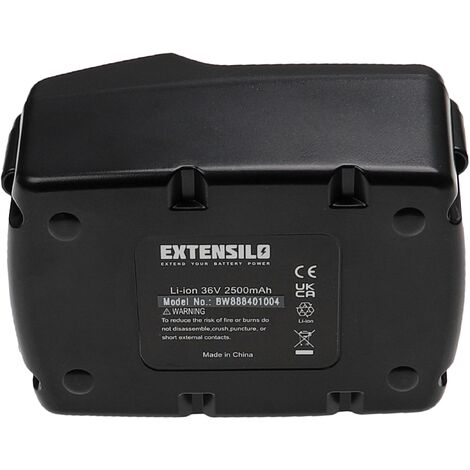 EXTENSILO Replacement Battery Compatible With Metabo BHA 36 LTX BHA 36