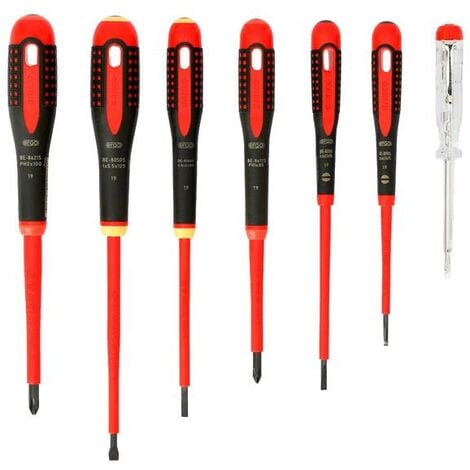 Bahco BE 9887S ERGO VDE Insulated Screwdriver Set 7 Piece BAH9887S