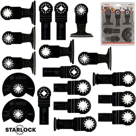 Bosch 18 Piece Universal Starlock Multi Tool Blade Set Wood Metal HCS