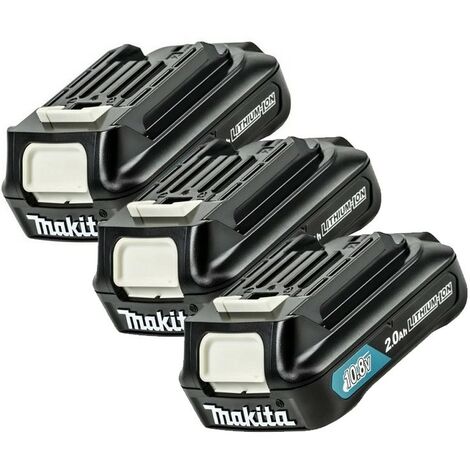 3 X Makita BL1020 BL1021B 10 8v 12V Max CXT Lithium Ion Slide Type 2