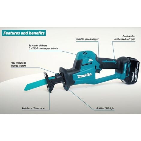 Makita Djr Z V Lxt Brushless Reciprocating Sabre Saw Compact Bare