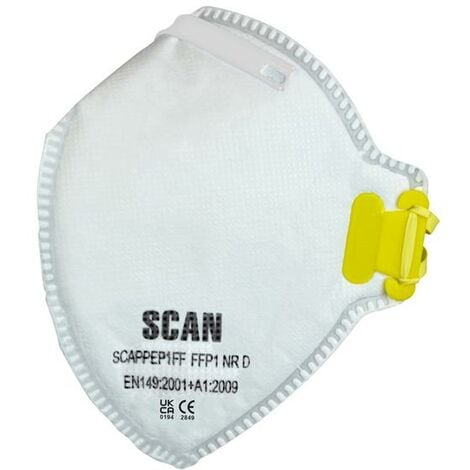 Scan 2EFA21 Fold Flat Disposable Mask FFP1 Pack Of 3 SCAPPEP1FF