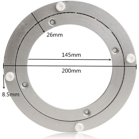 200x8 5mm Platine Tournante Table Aluminium Plateau Rotative à