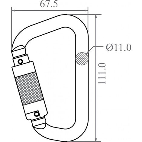 Mousqueton Vert Verrouillage Automatique De Tour Keylock