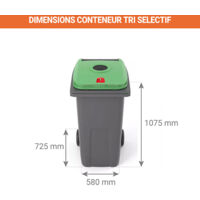 Conteneur Poubelle Litres Pour Le Tri Du Verre Poubelle Verte