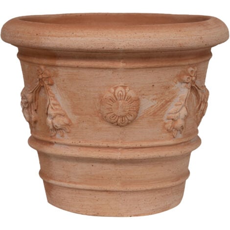 Jardini Re D Corative Pot De Jardin Rond En Terre Cuite Pot D Ext Rieur