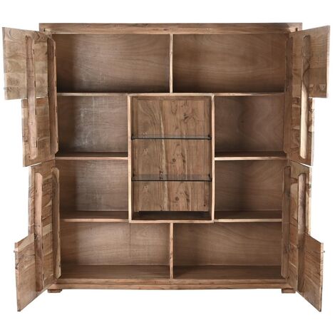 Armoire De Rangement En Bois D Acacia Coloris Marron Longueur 145 X