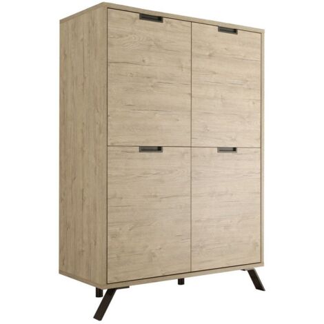 CALICOSY Buffet Haut 4 Portes L106 Cm Palma