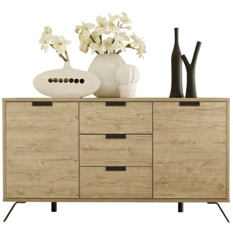 CALICOSY Buffet 2 Portes Et 3 Tiroirs L156 Cm Palma