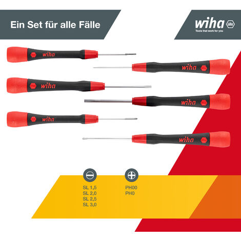 Wiha Feinschraubendreher Set Picofinish Schlitz Phillips Tlg Inkl