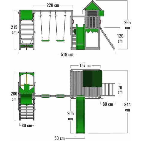 Fatmoose Parco Giochi In Legno Jazzyjungle Giochi Da Giardino Con