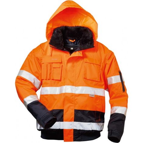 Chaqueta Softshell De Alta Visibilidad VOLKER Talla 3XL Naranja Azul