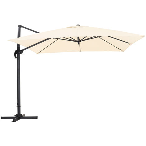 Livingandhome M Large Garden Roma Tilting Aluminium Cantilever Parasol