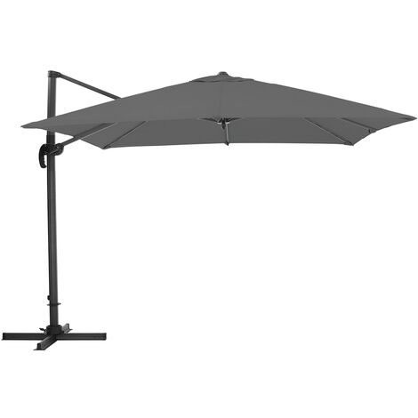 M Large Garden Roma Tilting Aluminium Cantilever Parasol With Cross