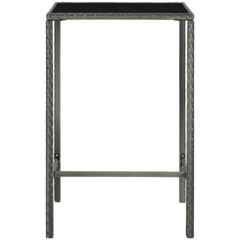 Hommoo Conjunto De Bar Para Jardin 5 Piezas Ratan Sintetico Gris