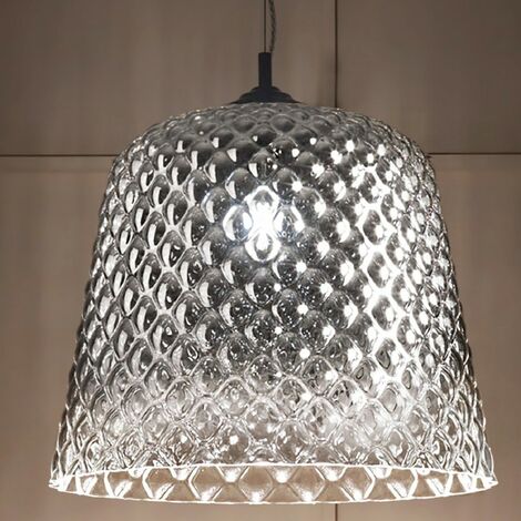 Lustre Led Moderne Gea Luce Alice Sg E Plafonnier En Verre Ombr Fum