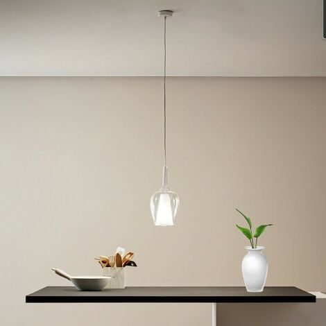 Suspension En Verre Transparent Gea Luce Ofelia S E Plafonnier Led