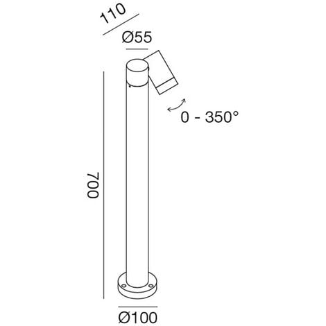 Lanterne D Ext Rieur Gea Led Ges H Gu Led Marron Lampadaire