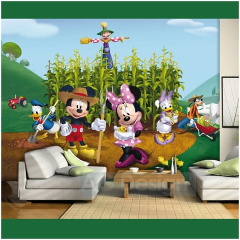 Papier Peint Xxl Intisse Le Jardinage De Mickey Minnie Disney X Cm