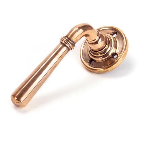 From The Anvil Polished Bronze Newbury Lever On Rose Set