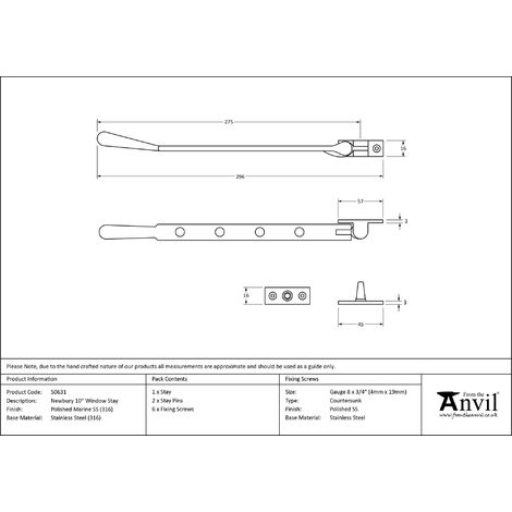 From The Anvil Polished Marine Ss Newbury Stay