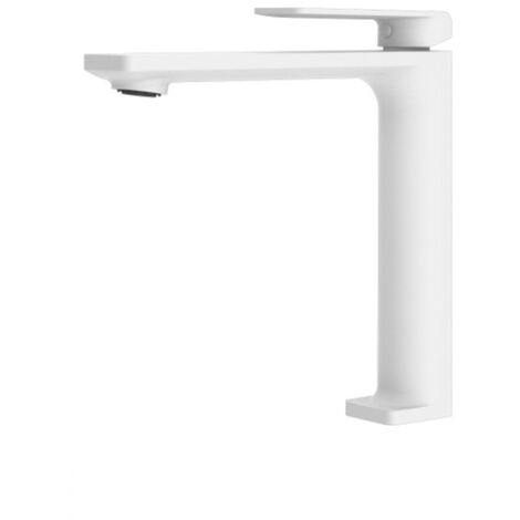 Grifo Lavabo Monomando Alto Modelo Fiyi Blanco Mate Imex