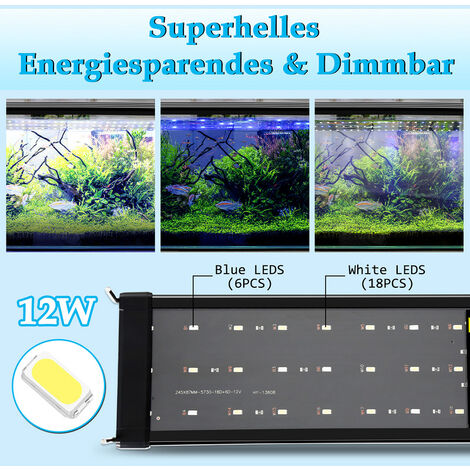 Hengda Aquarium Led W Avec Clairage Par Minuterie Lumi Re Sup Rieure