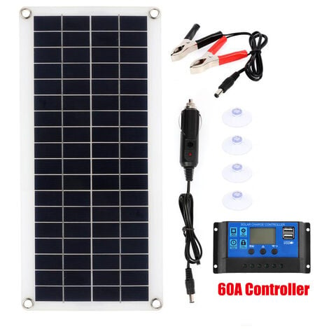 Kit De Panneau Solaire W Usb Avec Controleur A Chargeur De