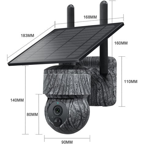 Camera De Surveillance Solaire Sans Fil G Sim Mp Ptz Audio