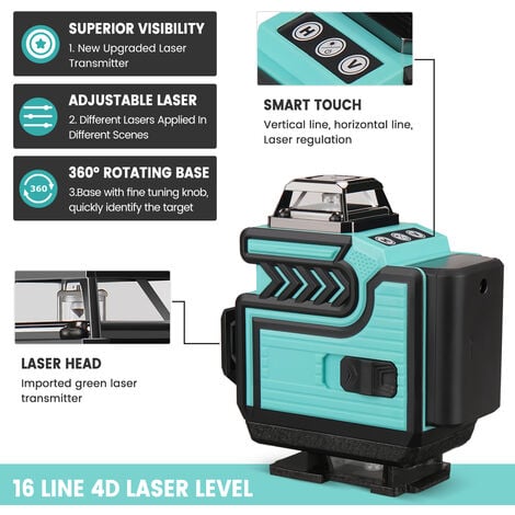 Niveau Laser D Lignes Mustool Automatique Croix Rotatifs