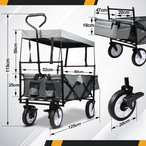 Deactive Hengda Carrello Da Trasporto Con Tetto Carrello Pedonale