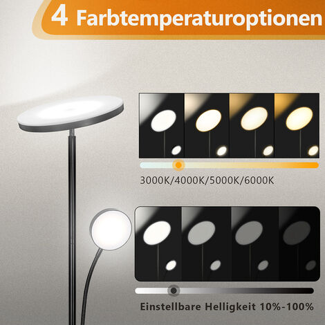 Deactive Lampada Da Terra Led Dimmerabile W Luce Di Lettura