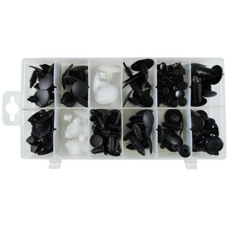 Assortiment Clips En Plastique Universel Coffret 128 Pieces