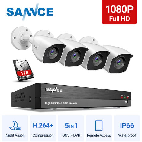 Sannce Syst Me De Cam Ra De S Curit P Full Hd Cctv Dvr Avec Dvr