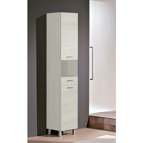 Dmora Columna de baño colgante Mueble multiusos moderno con 2 puertas