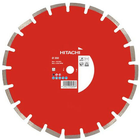 Disque diamant Ø350 al 25 4 seg 10 type asphalte Standard LASER HIKOKI