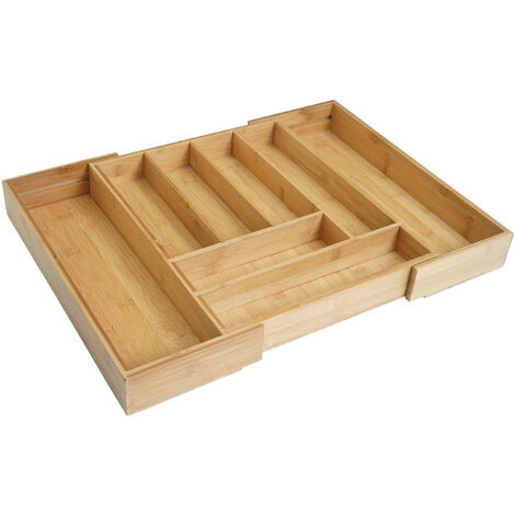 Range Couverts Hwc B Organisateur De Tiroir Bambou Extensible