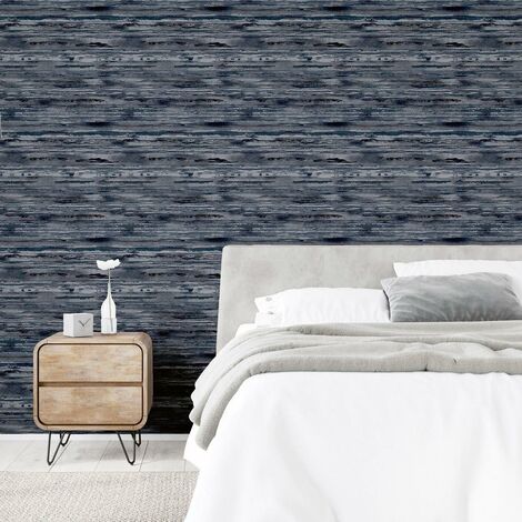 Sahara Blue Textured Wallpaper Arthouse Heavyweight Vinyl Glitter Metallic