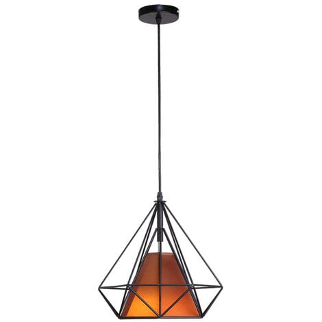 Diamond Shape Ceiling Light E27 Vintage Industrial Hanging Light Retro