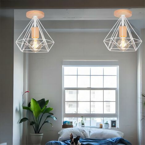 Pack Diamond Shape Ceiling Light Industrial E Cm Lampe Ceiling