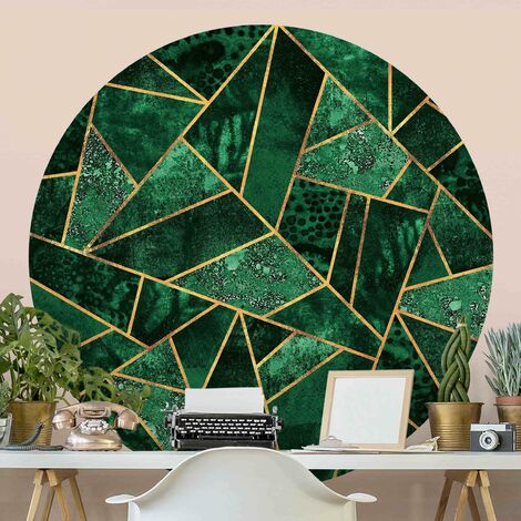 Papier Peint Rond Autocollant Elisabeth Fredriksson Dark Emerald