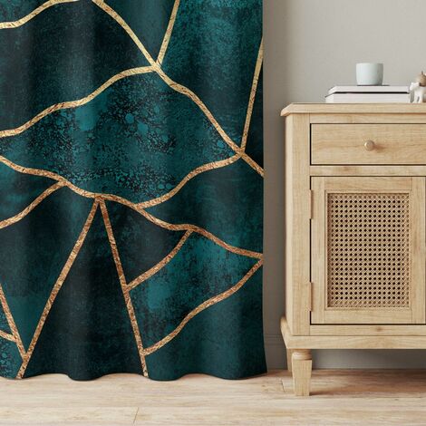 Rideaux Elisabeth Fredriksson Dark Turquoise With Gold Dimension