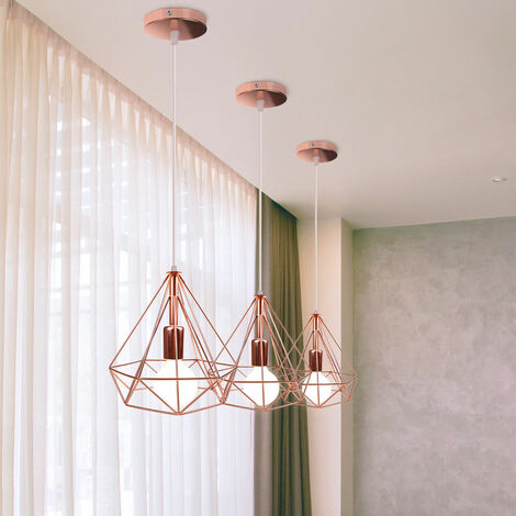 Pack Lampe Suspension Moderne E Lustre Suspension Diamant Lampe De