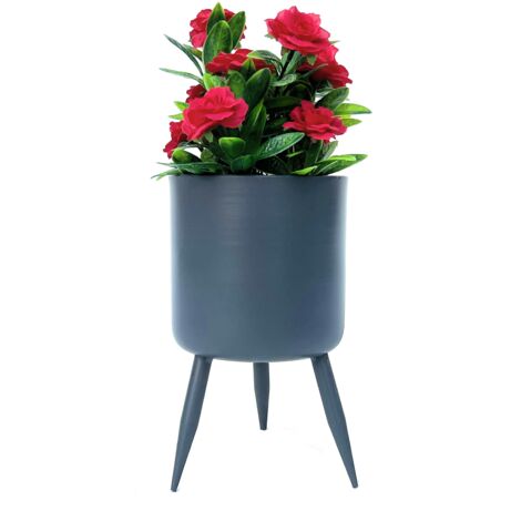 DanDiBo Pot de fleurs avec pieds Pot de fleurs avec pieds Métal Gris 23