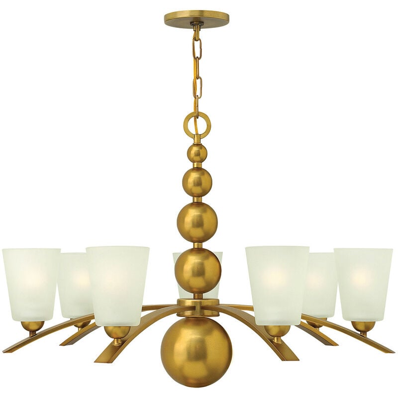 Elstead Zelda Light Multi Arm Chandelier Vintage Brass Finish E