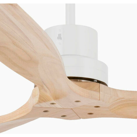 Faro Lantau Large White Pine Ceiling Fan DC Smart 6 Speed